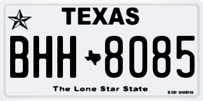 TX license plate BHH8085