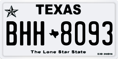 TX license plate BHH8093