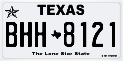 TX license plate BHH8121