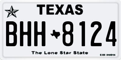 TX license plate BHH8124