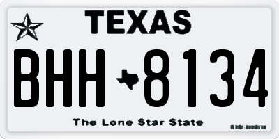TX license plate BHH8134