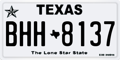 TX license plate BHH8137