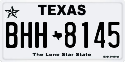 TX license plate BHH8145