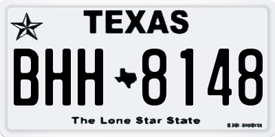 TX license plate BHH8148