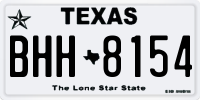 TX license plate BHH8154