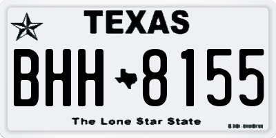 TX license plate BHH8155