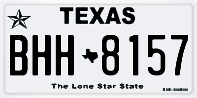 TX license plate BHH8157