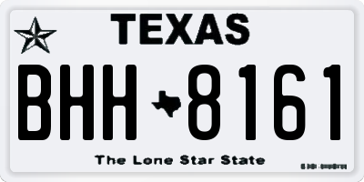 TX license plate BHH8161