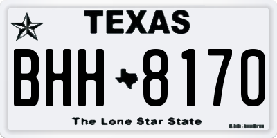 TX license plate BHH8170