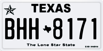 TX license plate BHH8171