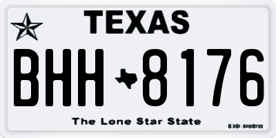 TX license plate BHH8176