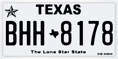 TX license plate BHH8178