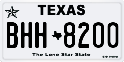 TX license plate BHH8200