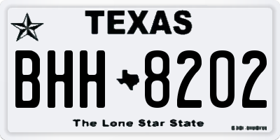TX license plate BHH8202