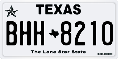 TX license plate BHH8210