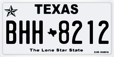 TX license plate BHH8212