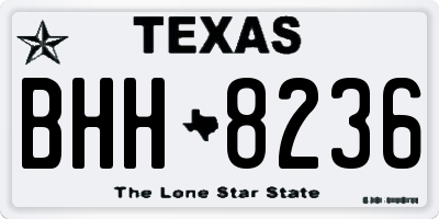 TX license plate BHH8236