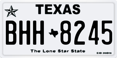 TX license plate BHH8245