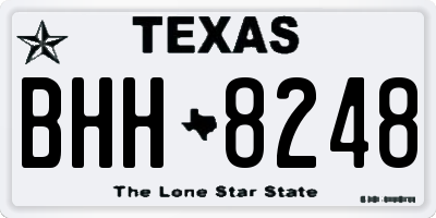 TX license plate BHH8248