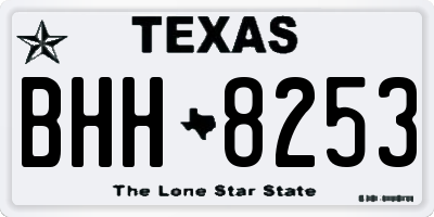 TX license plate BHH8253