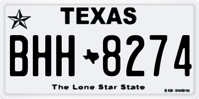 TX license plate BHH8274