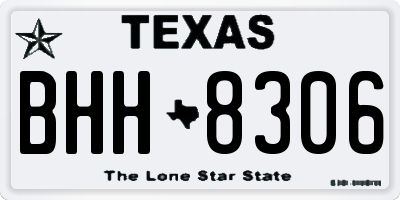 TX license plate BHH8306