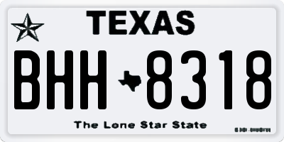 TX license plate BHH8318