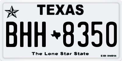 TX license plate BHH8350