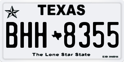 TX license plate BHH8355