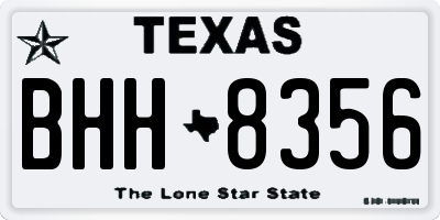 TX license plate BHH8356