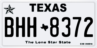 TX license plate BHH8372