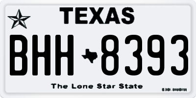TX license plate BHH8393