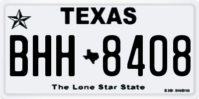 TX license plate BHH8408