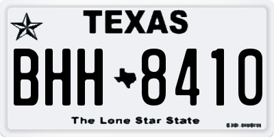 TX license plate BHH8410