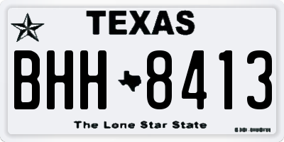 TX license plate BHH8413