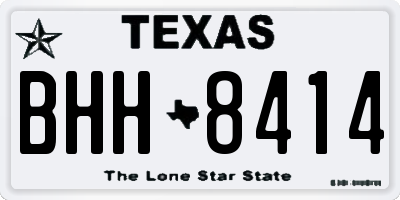 TX license plate BHH8414