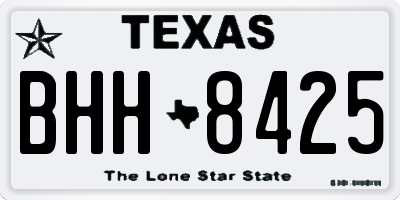 TX license plate BHH8425