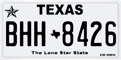 TX license plate BHH8426