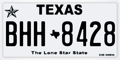 TX license plate BHH8428
