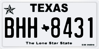 TX license plate BHH8431
