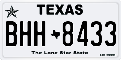 TX license plate BHH8433