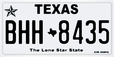 TX license plate BHH8435