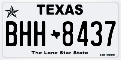 TX license plate BHH8437
