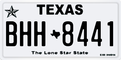 TX license plate BHH8441