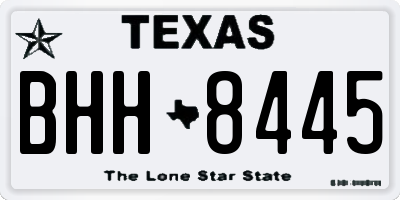 TX license plate BHH8445