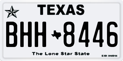 TX license plate BHH8446
