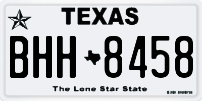 TX license plate BHH8458