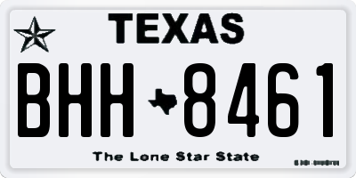 TX license plate BHH8461