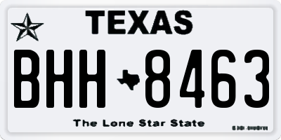 TX license plate BHH8463