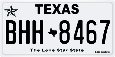 TX license plate BHH8467